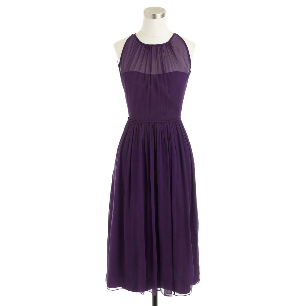 J CREW NWT Sleeveless Silk Chiffon 'Megan' Dress 2/4P